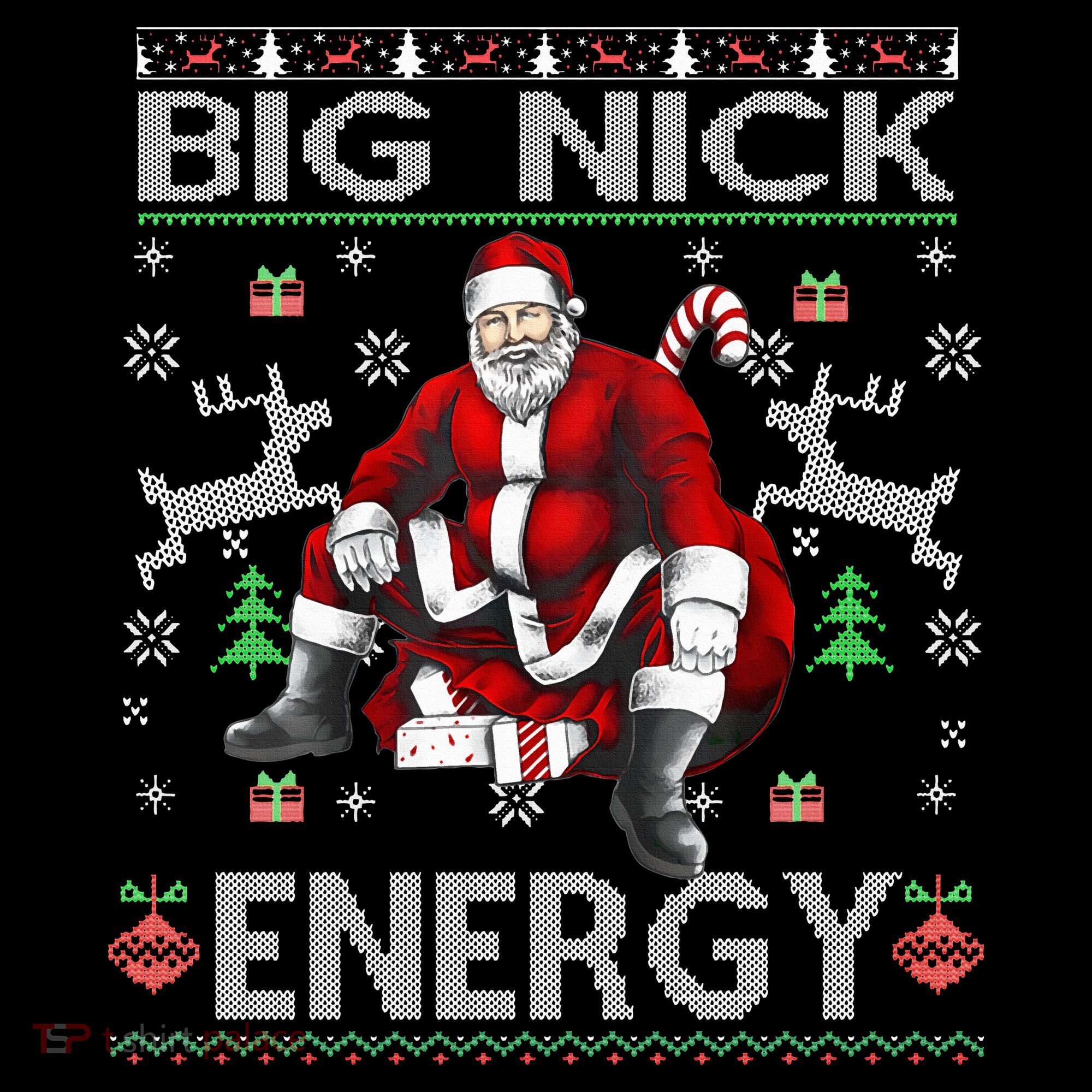 Big Nick Energy Santa Christmas Ugly Sweater Women's Hoodie