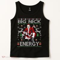 Big Nick Energy Santa Christmas Ugly Sweater Tank Top thumb 2