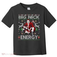 Big Nick Energy Santa Christmas Ugly Sweater Toddler T-Shirt thumb 0