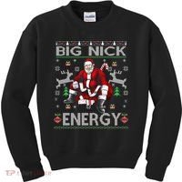 Big Nick Energy Santa Christmas Ugly Sweater Kids Sweatshirt thumb 0