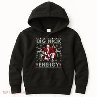 Big Nick Energy Santa Christmas Ugly Sweater Kids Hoodie thumb 0