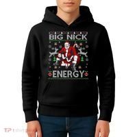 Big Nick Energy Santa Christmas Ugly Sweater Kids Hoodie thumb 4