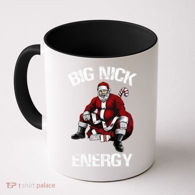 Big Nick Energy Funny Santa Christmas Coffee Mug