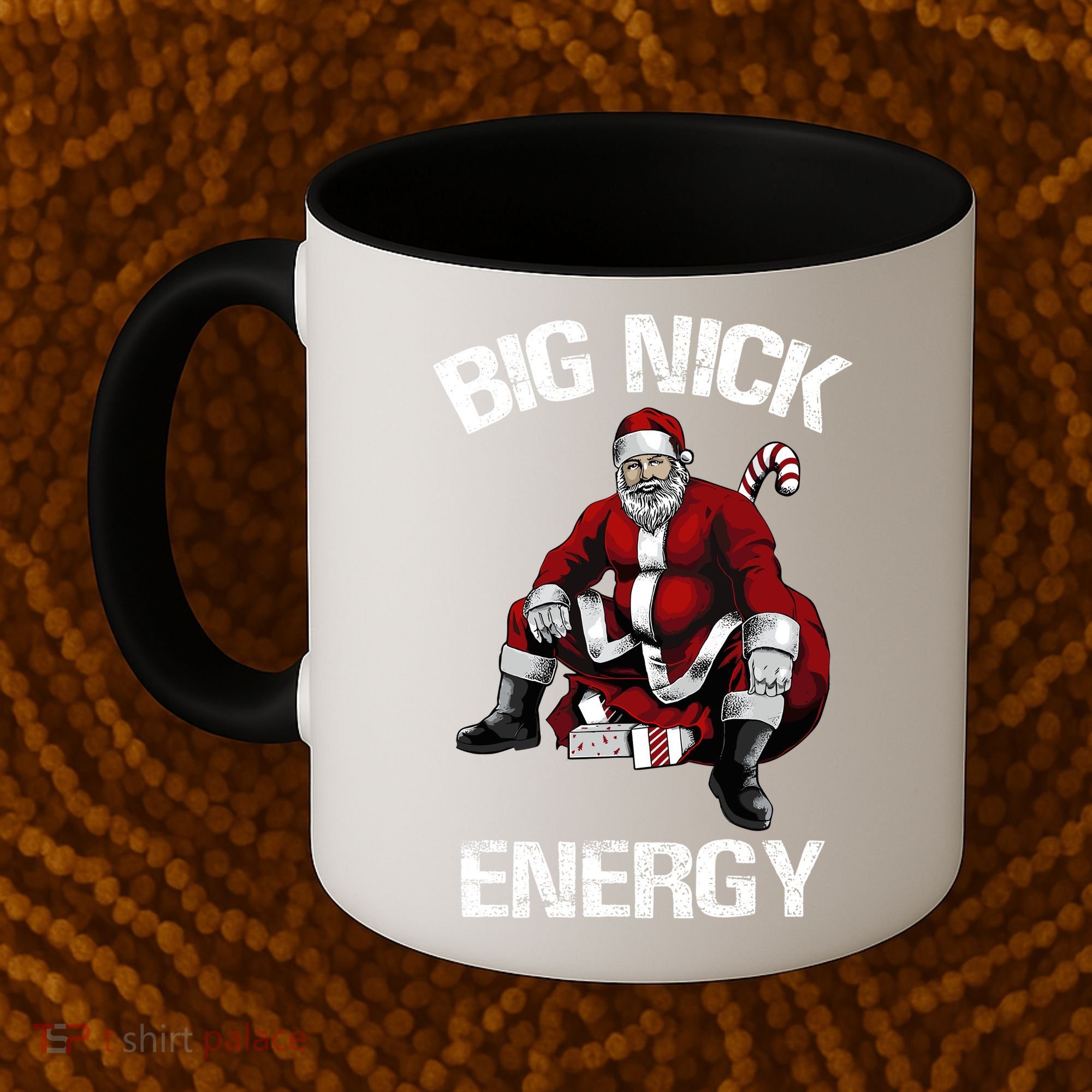 Big Nick Energy Funny Santa Christmas Coffee Mug