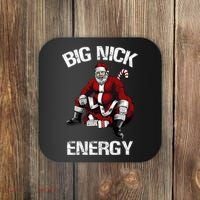 Big Nick Energy Funny Santa Christmas Coaster thumb 0