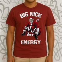 Big Nick Energy Funny Santa Christmas T-Shirt thumb 3