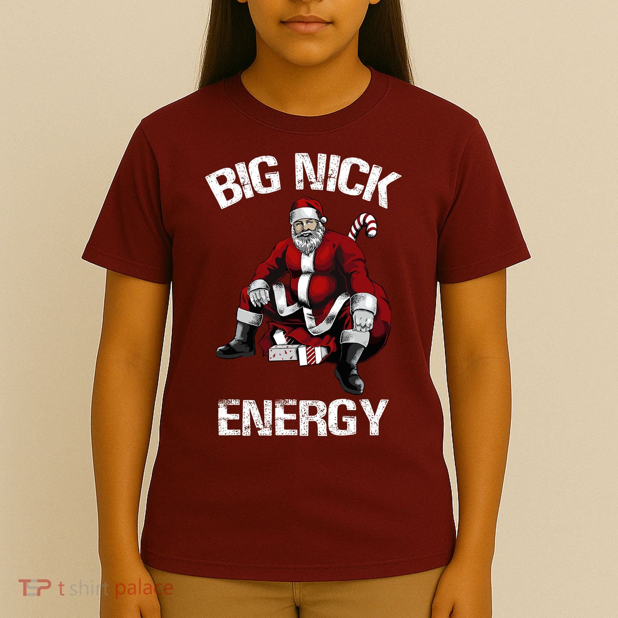 Big Nick Energy Funny Santa Christmas T-Shirt