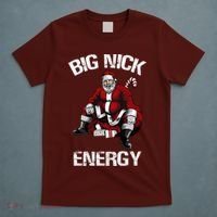 Big Nick Energy Funny Santa Christmas T-Shirt thumb 5