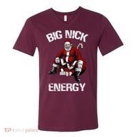 Big Nick Energy Funny Santa Christmas V-Neck T-Shirt thumb 0