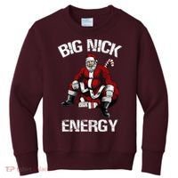 Big Nick Energy Funny Santa Christmas Kids Sweatshirt thumb 0