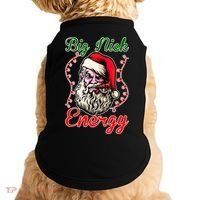 Big Nick Energy Santa Claus Smokin St. Nick Christmas Doggie Tank thumb 0