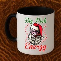Big Nick Energy Santa Claus Smokin St. Nick Christmas Coffee Mug thumb 2