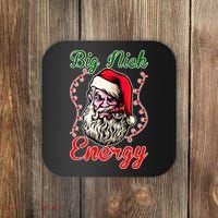 Big Nick Energy Santa Claus Smokin St. Nick Christmas Coaster thumb 0