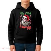 Big Nick Energy Santa Claus Smokin St. Nick Christmas Kids Hoodie thumb 4