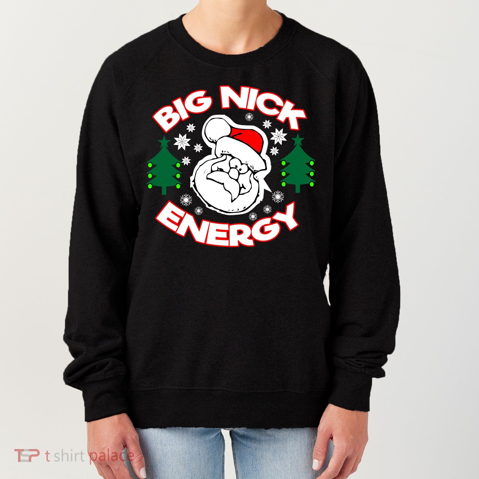 Big Nick Energy Santa Claus Snowflake Christmas Women's Sweatshirt