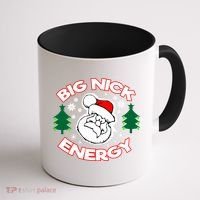 Big Nick Energy Santa Claus Snowflake Christmas Coffee Mug thumb 1