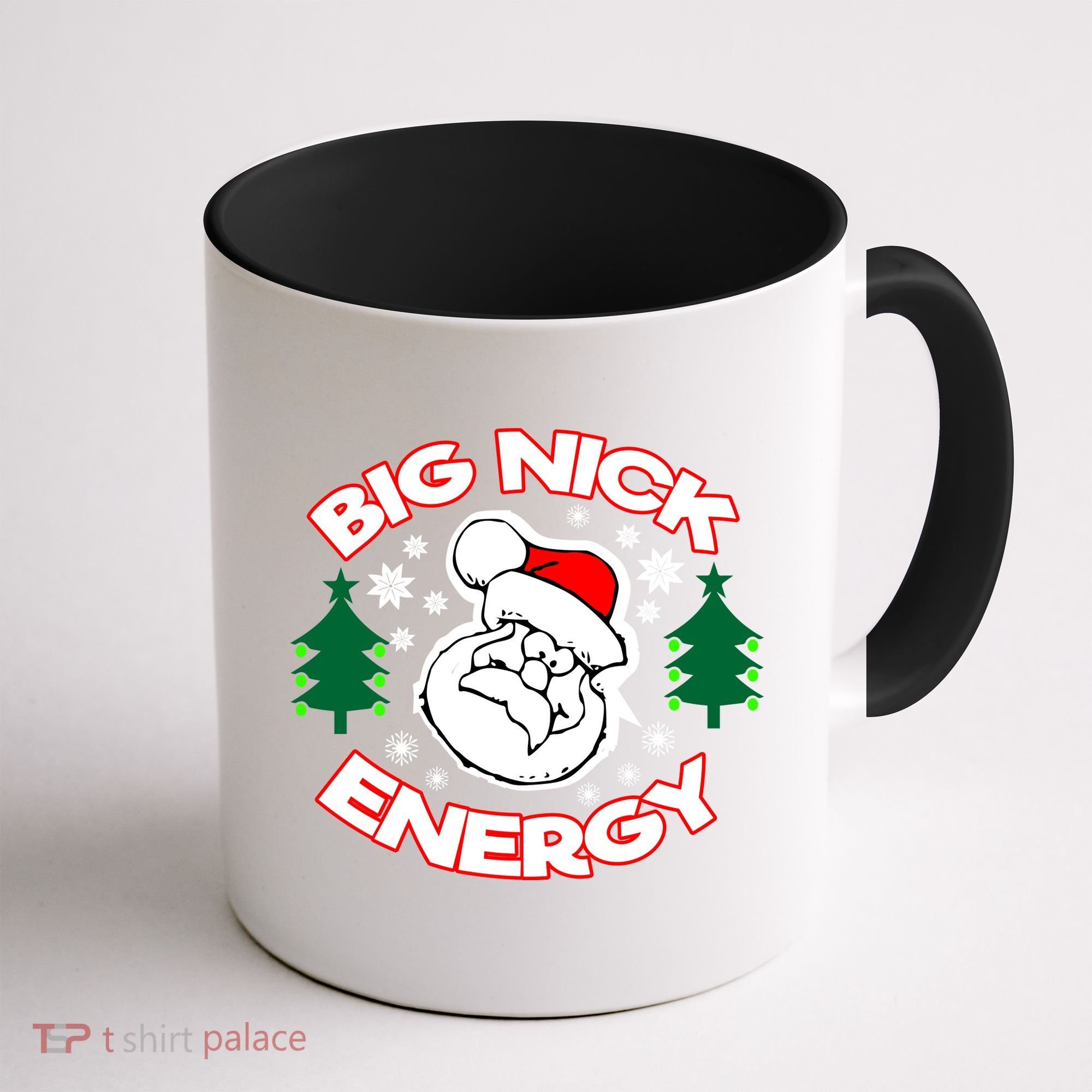 Big Nick Energy Santa Claus Snowflake Christmas Coffee Mug