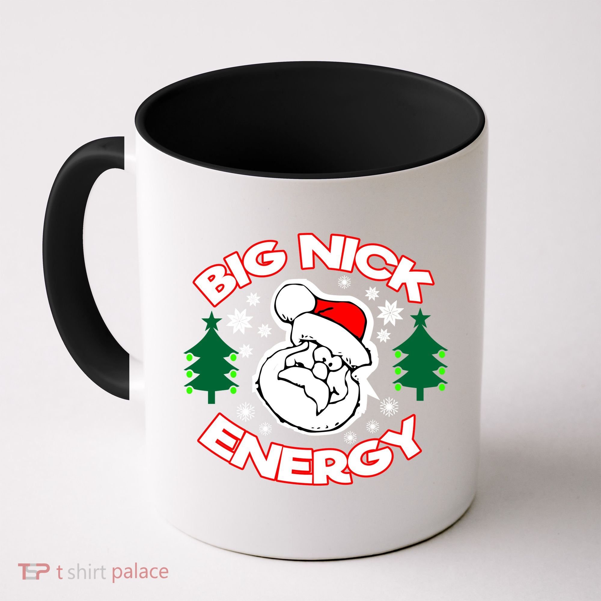Big Nick Energy Santa Claus Snowflake Christmas Coffee Mug
