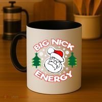 Big Nick Energy Santa Claus Snowflake Christmas Coffee Mug thumb 4
