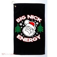 Big Nick Energy Santa Claus Snowflake Christmas Golf Towel thumb 0