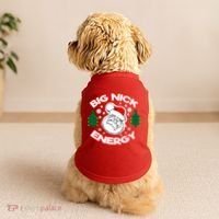Big Nick Energy Santa Claus Snowflake Christmas Doggie Tank thumb 2