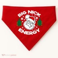 Big Nick Energy Santa Claus Snowflake Christmas USA-Made Doggie Bandana thumb 0