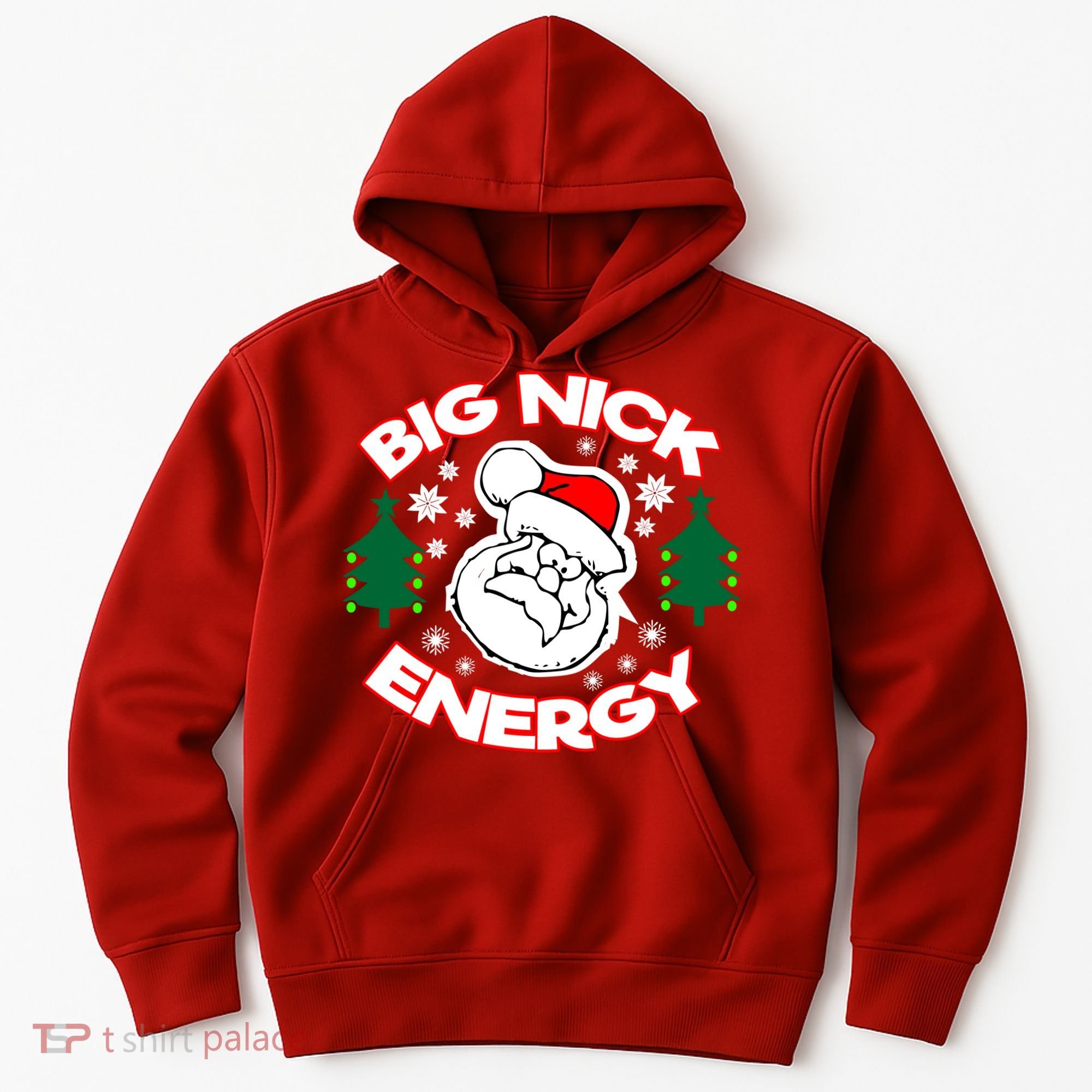 Big Nick Energy Santa Claus Snowflake Christmas Hoodie