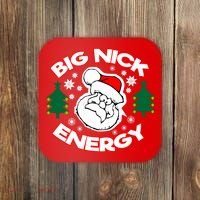 Big Nick Energy Santa Claus Snowflake Christmas Coaster thumb 0