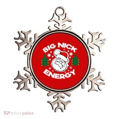 Big Nick Energy Santa Claus Snowflake Christmas Ornament