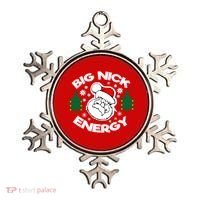 Big Nick Energy Santa Claus Snowflake Christmas Ornament thumb 0