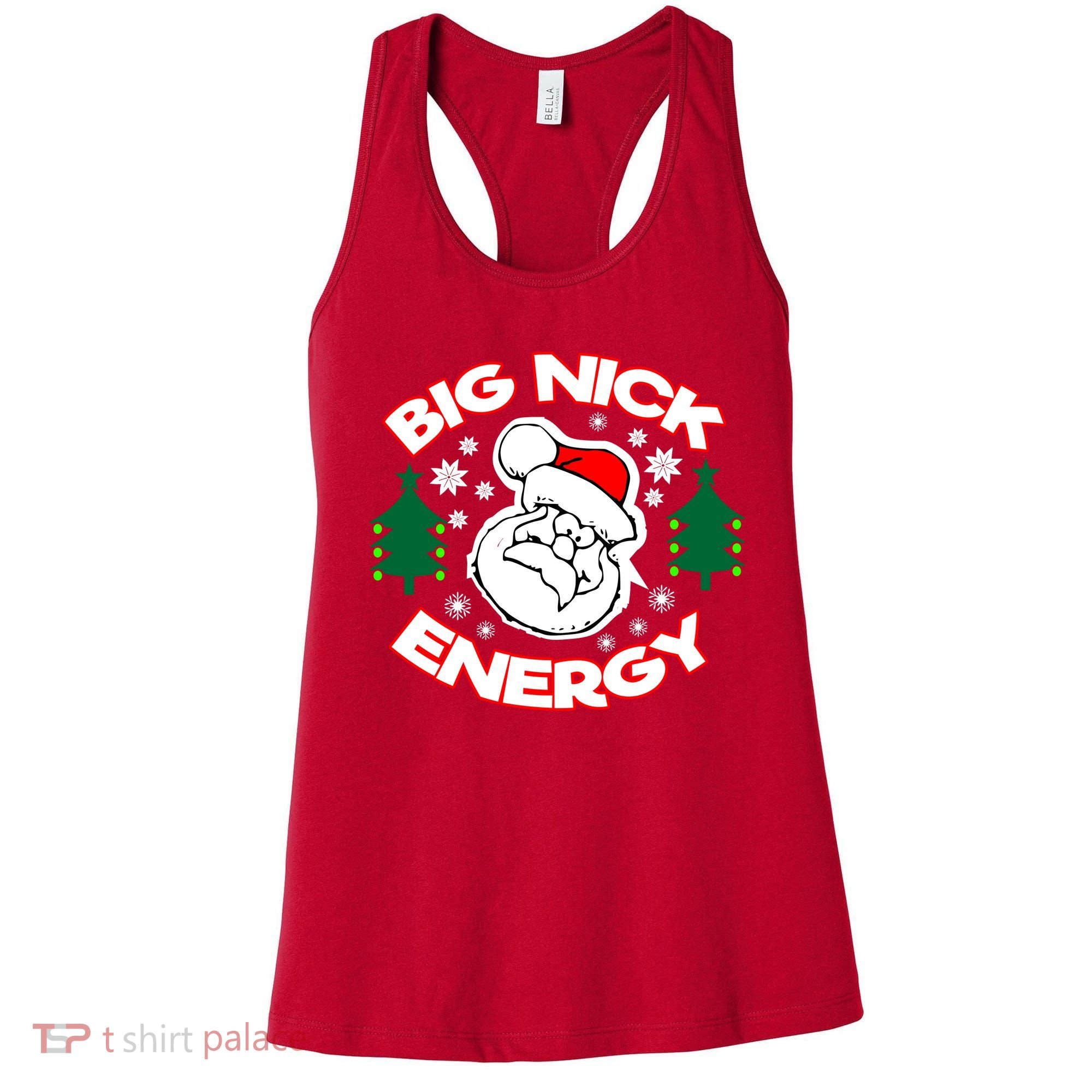 Big Nick Energy Santa Claus Snowflake Christmas Women's Tank Top