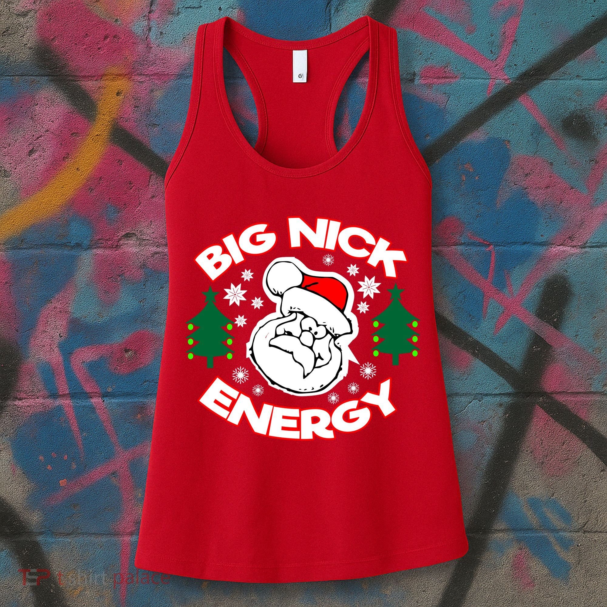 Big Nick Energy Santa Claus Snowflake Christmas Women's Tank Top