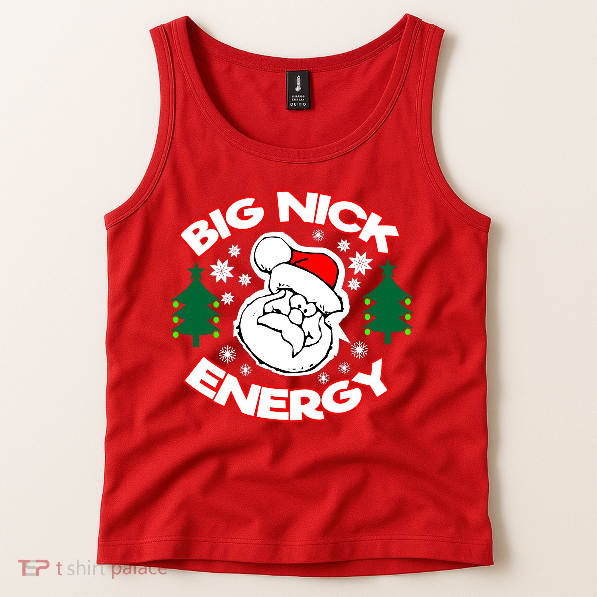 Big Nick Energy Santa Claus Snowflake Christmas Tank Top