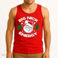Big Nick Energy Santa Claus Snowflake Christmas Tank Top thumb 3