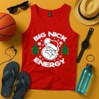 Big Nick Energy Santa Claus Snowflake Christmas Tank Top thumb 4