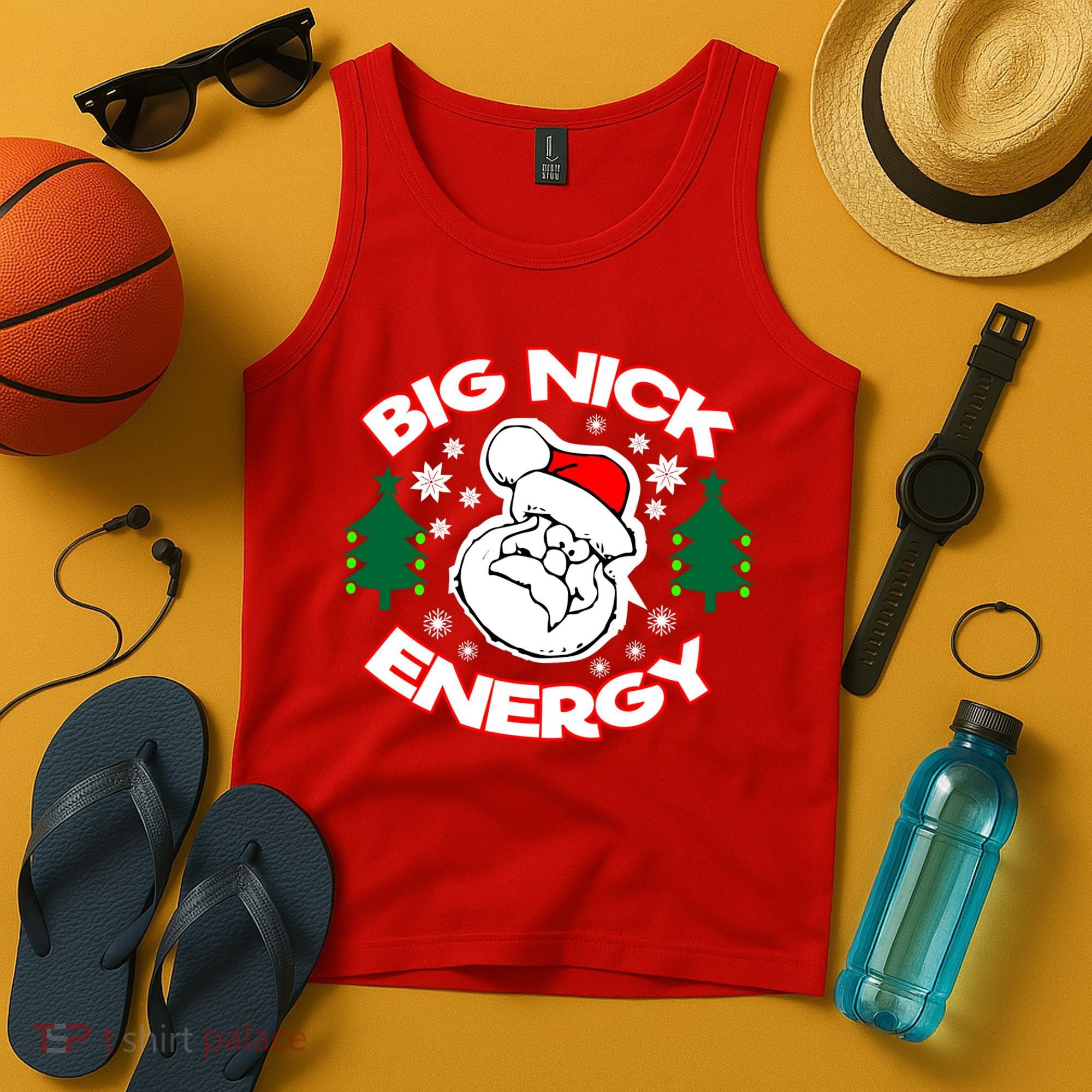 Big Nick Energy Santa Claus Snowflake Christmas Tank Top