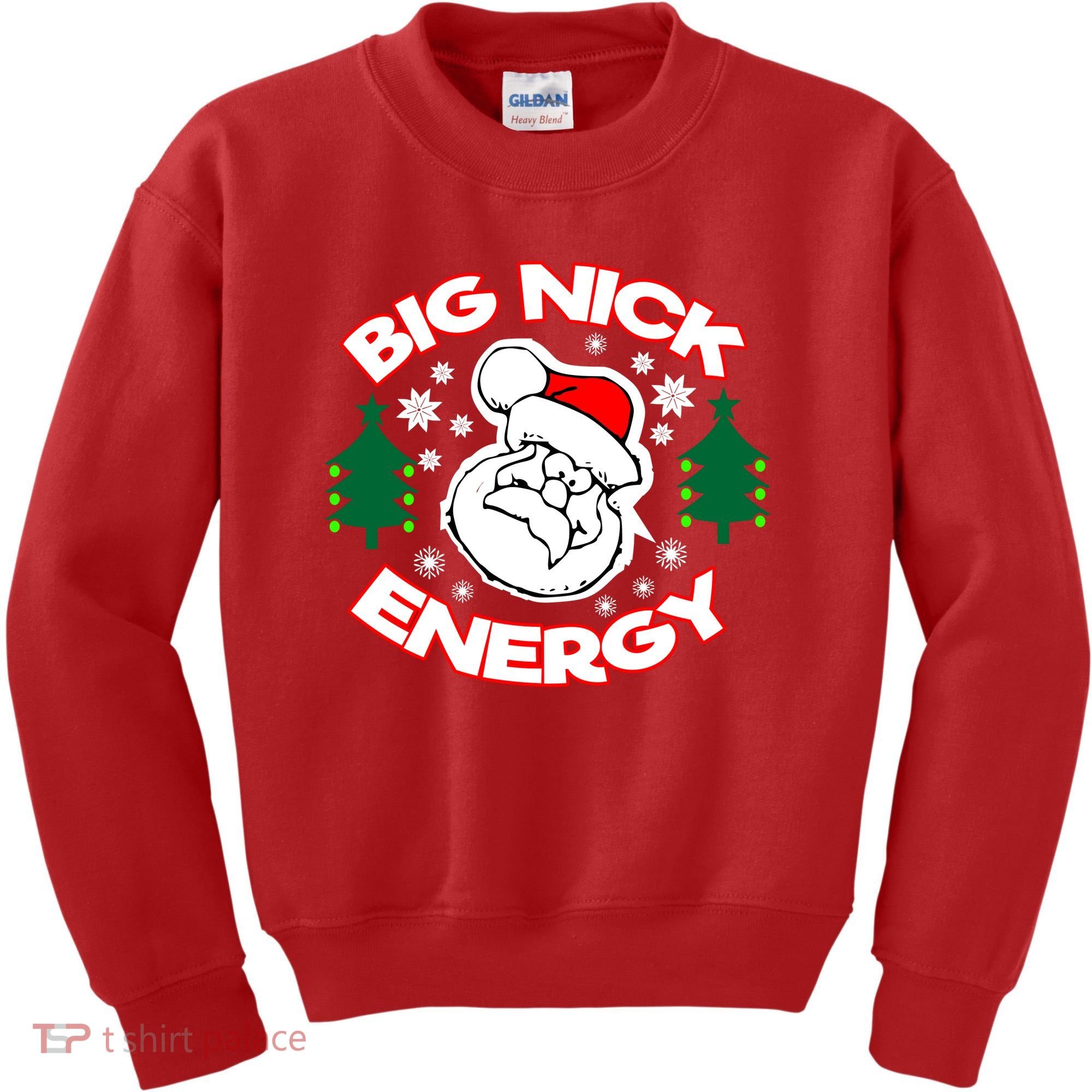 Big Nick Energy Santa Claus Snowflake Christmas Kids Sweatshirt