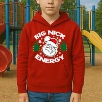 Big Nick Energy Santa Claus Snowflake Christmas Kids Hoodie thumb 2