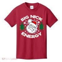 Big Nick Energy Santa Claus Snowflake Christmas Kids T-Shirt thumb 0