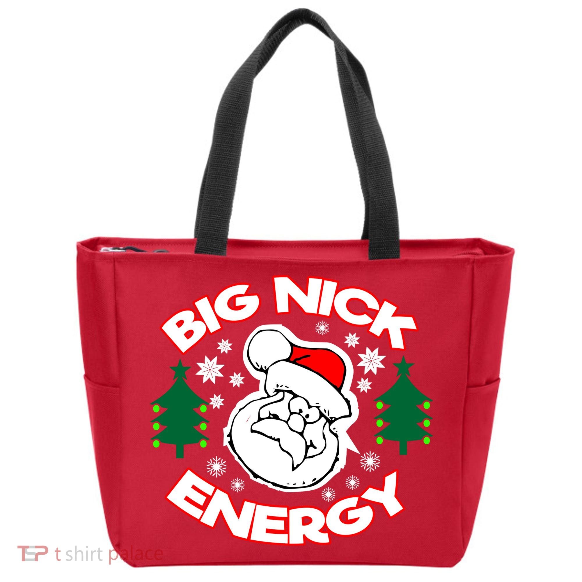 Big Nick Energy Santa Claus Snowflake Christmas Tote Bag