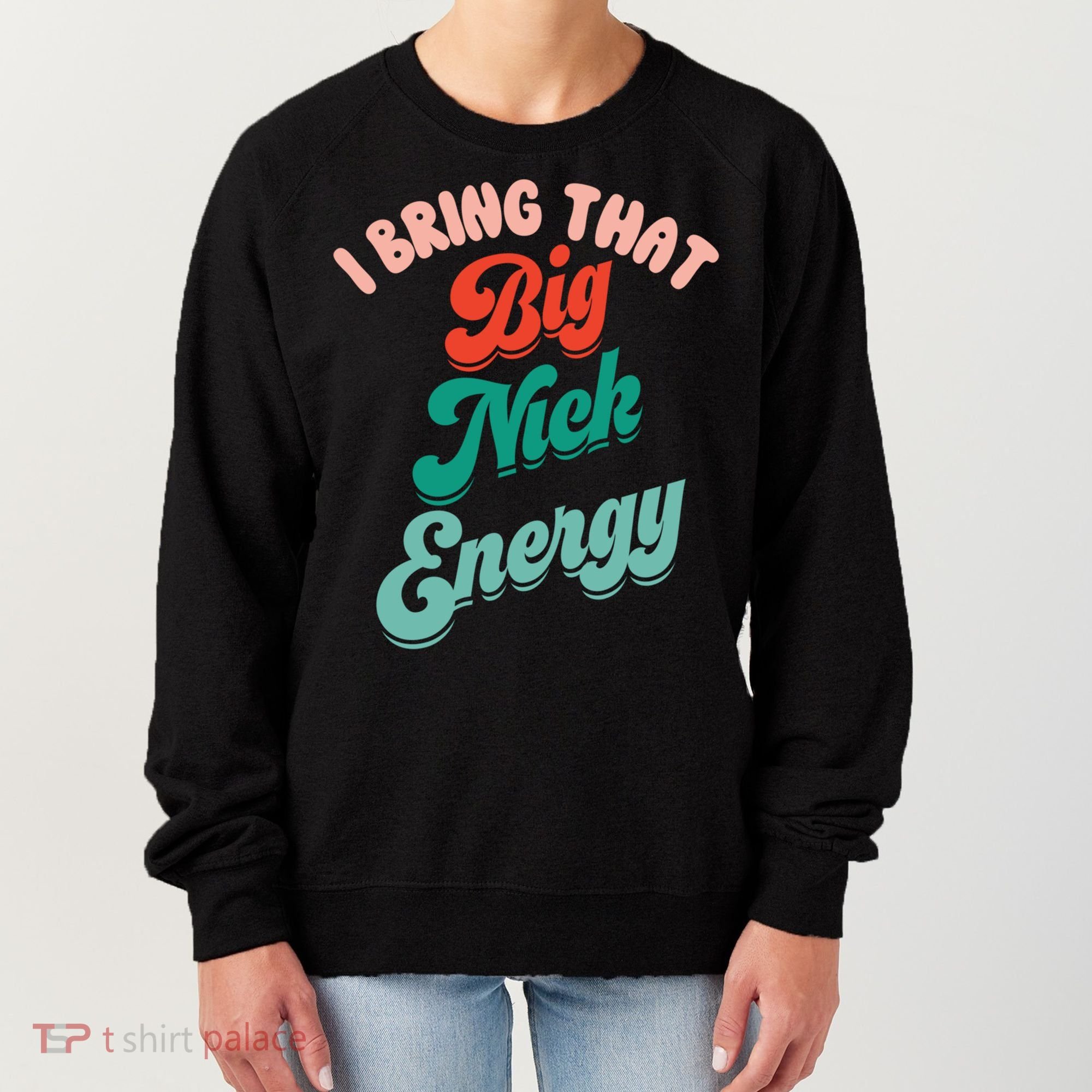 Big Nick Energy Santa Xmas Funny Christmas Retro Cool Gift Women's Sweatshirt