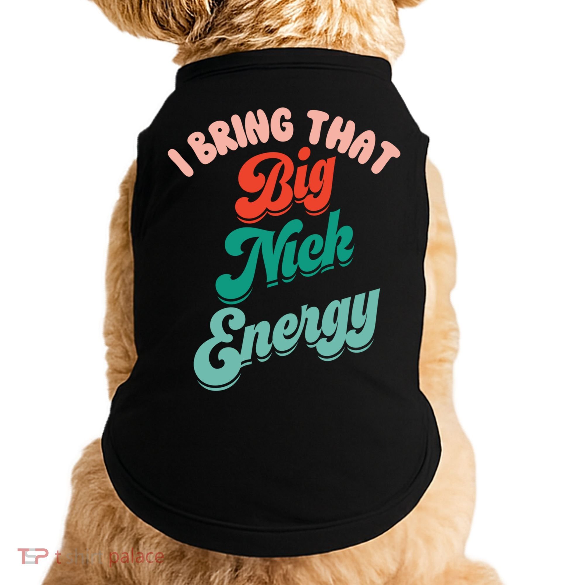 Big Nick Energy Santa Xmas Funny Christmas Retro Cool Gift Doggie Tank