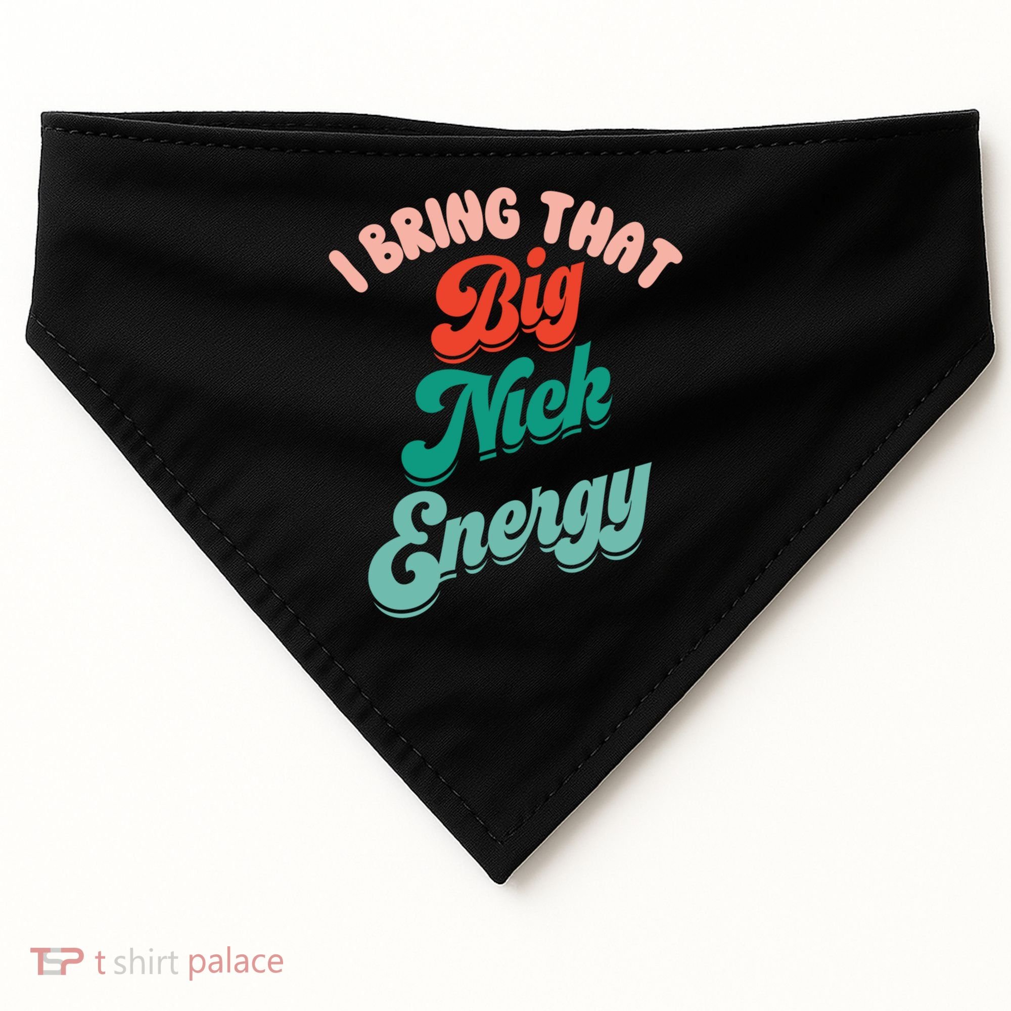 Big Nick Energy Santa Xmas Funny Christmas Retro Cool Gift USA-Made Doggie Bandana