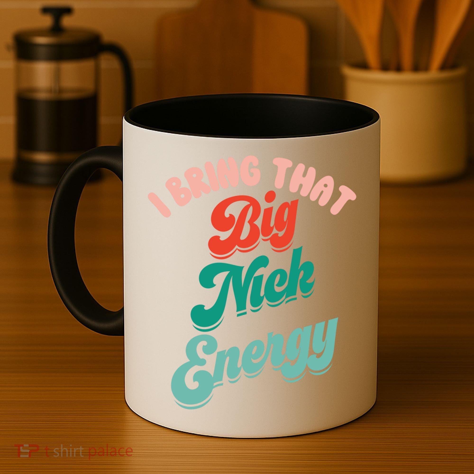 Big Nick Energy Santa Xmas Funny Christmas Retro Cool Gift Coffee Mug