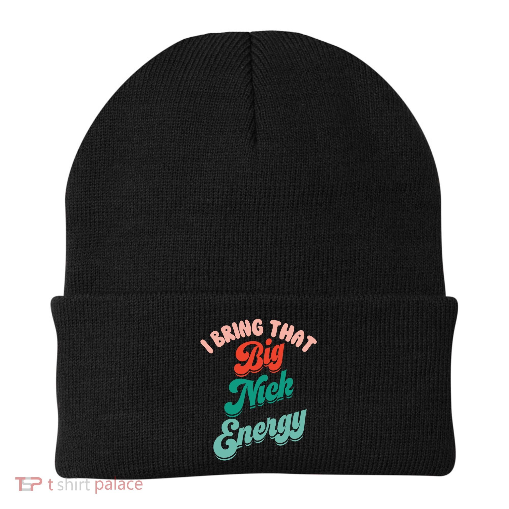 Big Nick Energy Santa Xmas Funny Christmas Retro Cool Gift Beanie