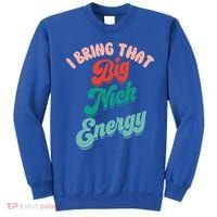 Big Nick Energy Santa Xmas Funny Christmas Retro Cool Gift Sweatshirt thumb 0