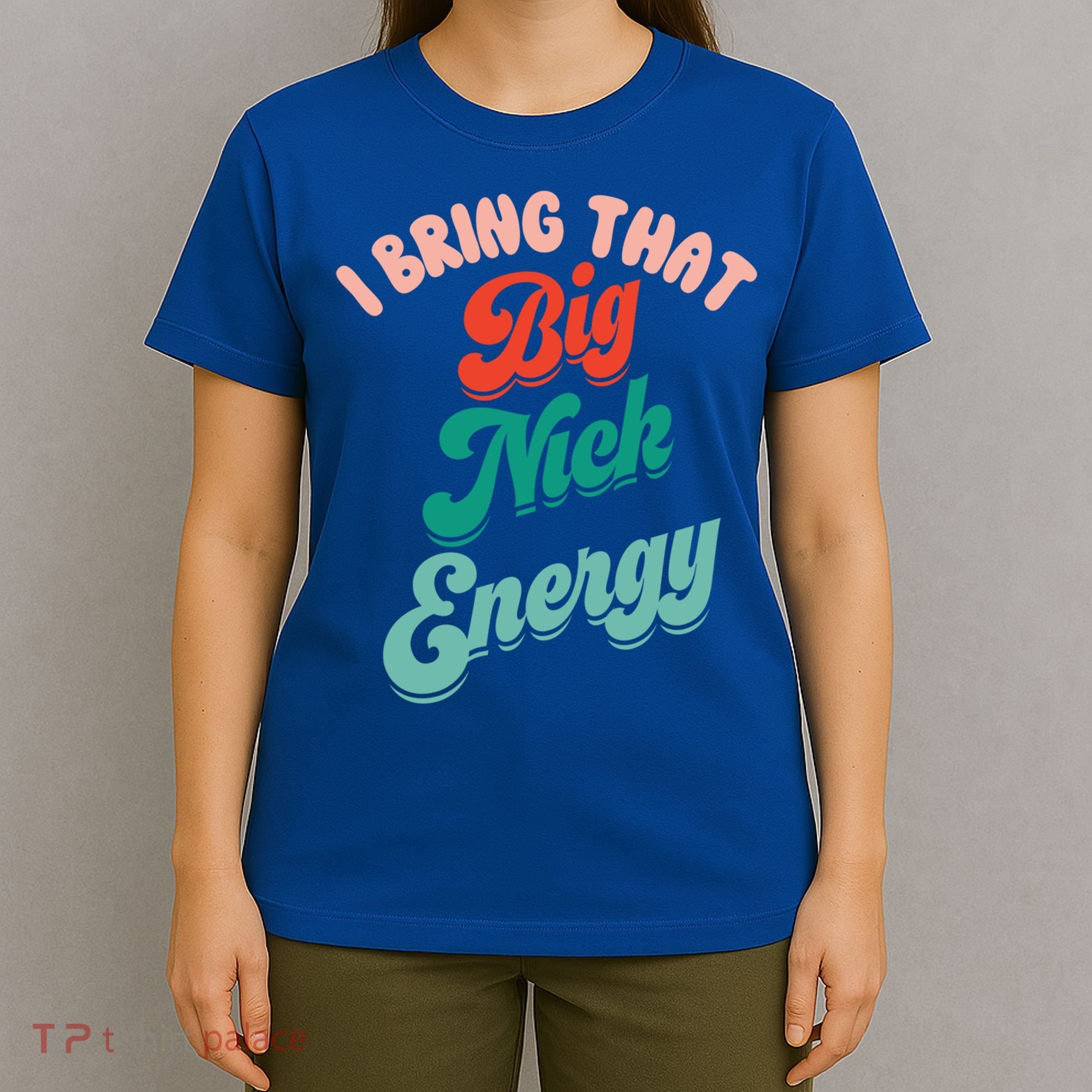 Big Nick Energy Santa Xmas Funny Christmas Retro Cool Gift T-Shirt