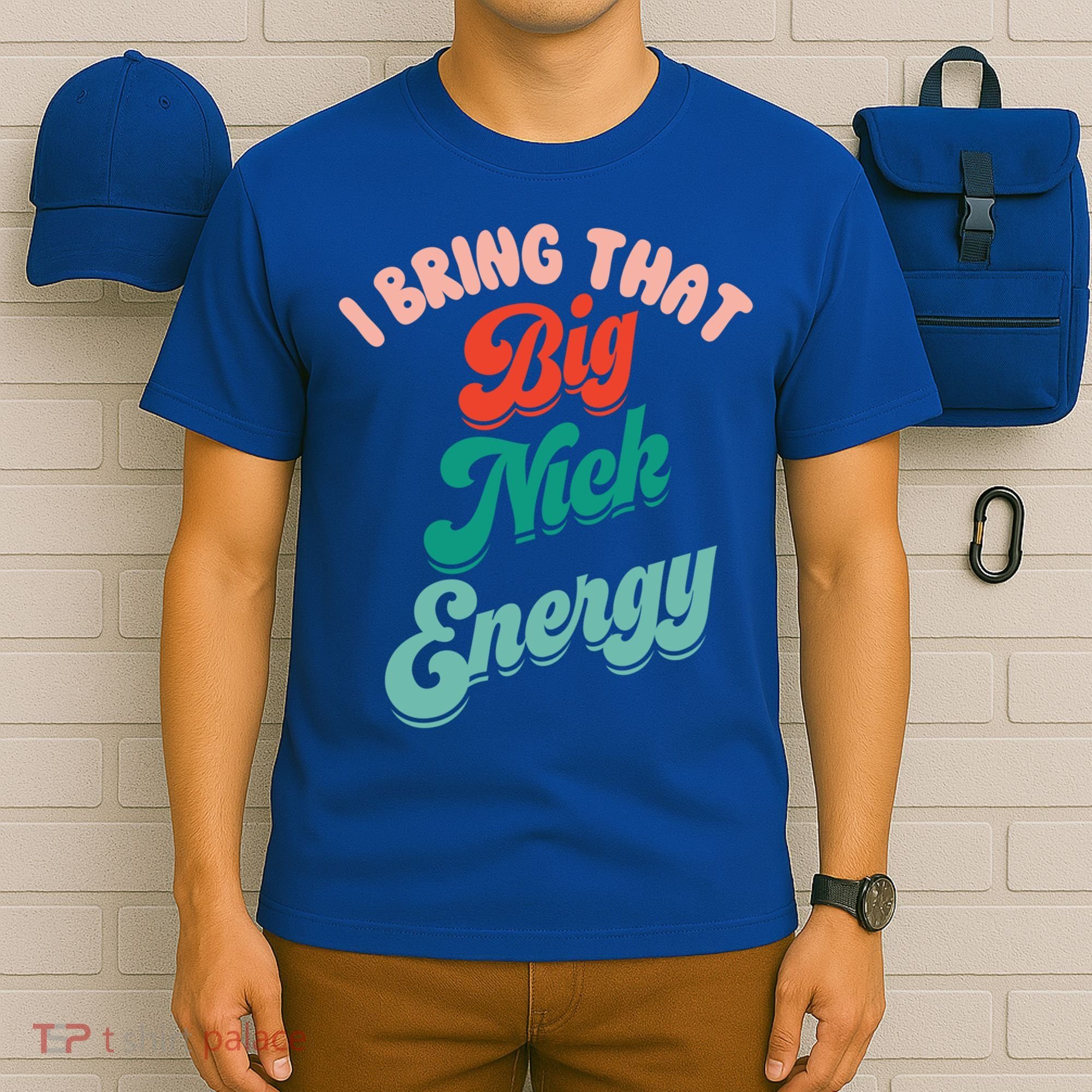 Big Nick Energy Santa Xmas Funny Christmas Retro Cool Gift T-Shirt