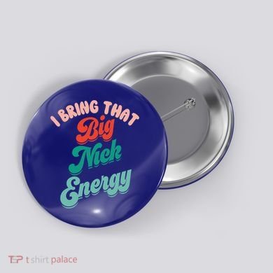 Big Nick Energy Santa Xmas Funny Christmas Retro Cool Gift Button