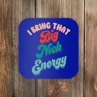 Big Nick Energy Santa Xmas Funny Christmas Retro Cool Gift Coaster thumb 0